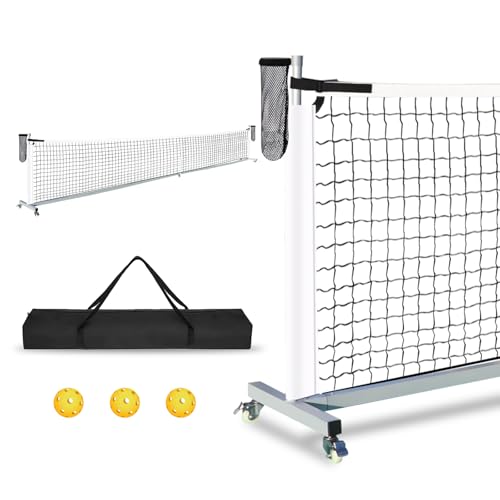 Aluminum Pickleball Net System,Constructed of Rust Proof Aluminum Frame,Regulation Size 22 FT