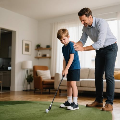 Golf Swing Speed Trainer, Golf Grip Trainer for Warm Up and Click Stick Tempo, Golf Swing Training Aid for Right Handed Golfers, Improves Flexibility, Balance & Swing Rhythm, Indoor & Outdoor Use