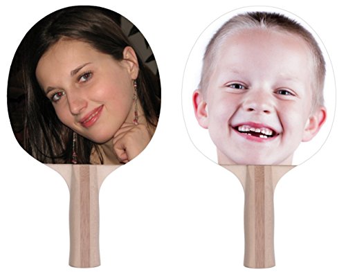 Infusion Custom Photo or Logo Ping Pong Paddle, Premium 5 Ply Direct Imprint Personalization on Table Tennis Racket - color: Red on Back, size: 1 Paddle