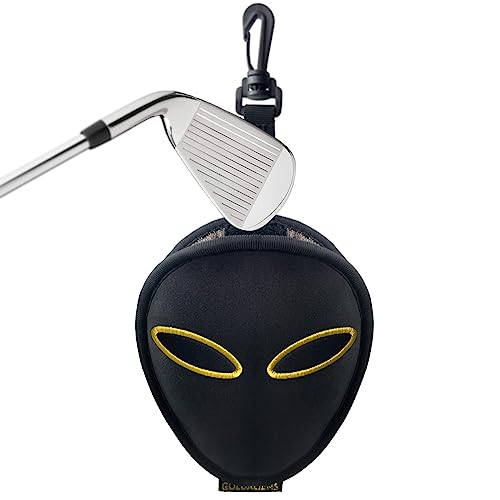 Golf Club Cleaner & Ball Cleaning Bag,Original Three-Layer Fabric Waterproof Technology,Golfer's Ultimate Green Clean Scrub Equipment Accessories,Removable Clips to Support Machine Washing - color: Black