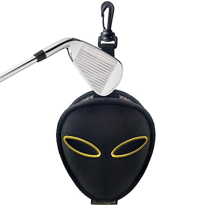 Golf Club Cleaner & Ball Cleaning Bag,Original Three-Layer Fabric Waterproof Technology,Golfer's Ultimate Green Clean Scrub Equipment Accessories,Removable Clips to Support Machine Washing - color: Black