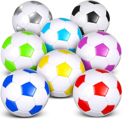 HyDren 8 Pcs Soccer Balls Bulk with Pump Deflated Official Size Sport Soccer Ball for Kid Adult Game Match Indoor Outdoor Gift for Back to School Sports Game Birthday Party Gift - size: Size 4