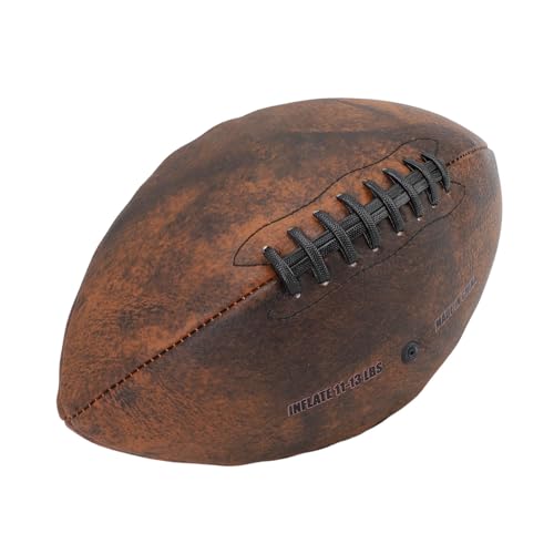 Training Football Size 9 Rugby Ball PU Comfortable Grip Vintage Design Sports Football for Game Match