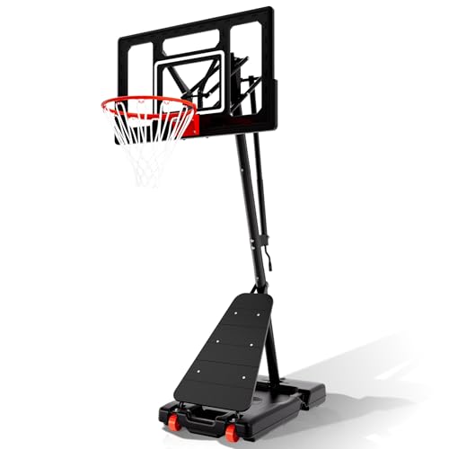 BACKYARD BLITZ Basketball Hoop,40&44&48in Backboard Portable Basketball Goal System, 10FT Hand-Crank Adjustable Basketball Hoop Outdoor - size: 40in Backboard