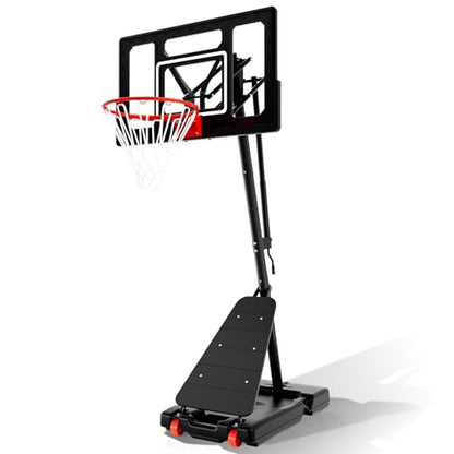 BACKYARD BLITZ Basketball Hoop,40&44&48in Backboard Portable Basketball Goal System, 10FT Hand-Crank Adjustable Basketball Hoop Outdoor - size: 40in Backboard