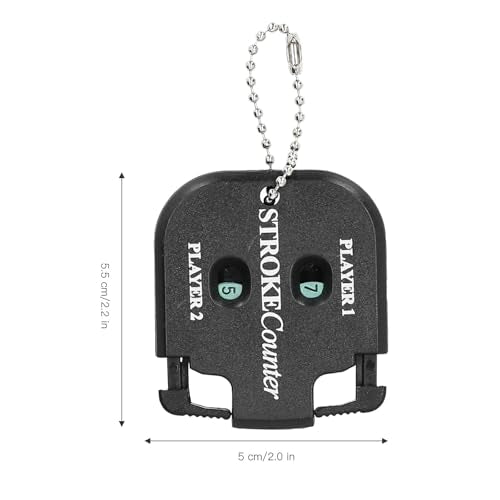 2pcs Portable Golf Score Counter Mini Stroke Shot Counter with Key Chain for Score Tracking ABS Compact