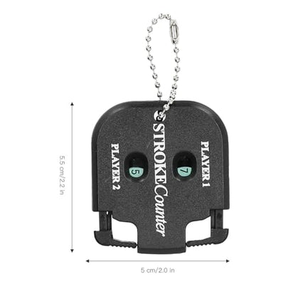 2pcs Portable Golf Score Counter Mini Stroke Shot Counter with Key Chain for Score Tracking ABS Compact