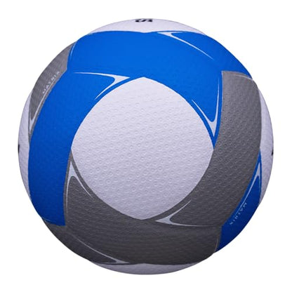 Baden | Matrix | Nylon Wound | Professional Indoor Composite Volleyball | Official Size & Weight - color: Blue/White/Gray, style: MATRIX