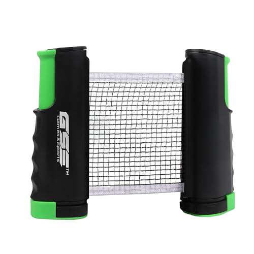GSE Games & Sports Expert Adjustable Retractable Ping Pong Net Set & Post. Professional Table Tennis Rackets and Balls, Net with Posts and Storage Bag - Pingpong Paddle and Game Table Accessories. | Adjustable, Retractable, Post, Professional, Rackets, Ba