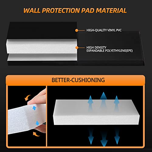 6FT HighGym Wall Paddings Basketball Court Wall Protection Pad - 2”Thick Foam Wall Mat Durable Protector for Wall-Mounted Basketball Hoops Garage Taekwondo(72" L x 20" W) - color: BLACK, style: 1 PACK