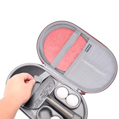 Table Tennis Equipment Carrying Case for Ping Pong Paddles/Table Tennis Paddles, Fits for 2 Paddles and 4 Balls, Black