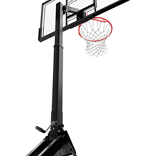 Spalding Momentous EZ Assembly Portable Adjustable Outdoor Basketball Hoop – Assembles in 30 Minutes or Less - color: 54" - H Frame - Black
