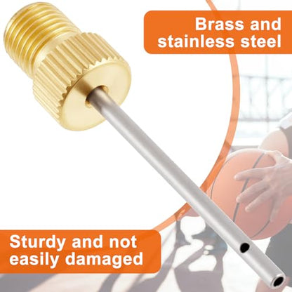 12pcs Ball Pump Needles, Stainless Steel Air Pump Inflation Devices Accessories, Air Inflator Needles Pins for Basketball Football Volleyball- Silver