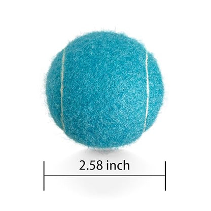 6 Pack Practice Tennis Balls - Long Lasting for Tennis Beginners, Tennis Training Balls, Dog Fetch Toys - color: Blue