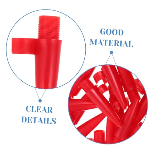 TOYANDONA 20pcs Plastic Air Pump Nozzles for Inflatable Toys Balls Air Bed Mattress