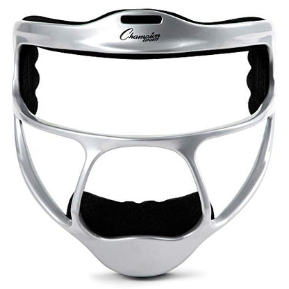 Champion Sports Ultralight Magnesium Softball Fielder’s Mask – Youth & Adult Sizes, 8oz Lightweight Protective Face Guard - color: Silver, style: Ultralight Magnesium (Youth Size)