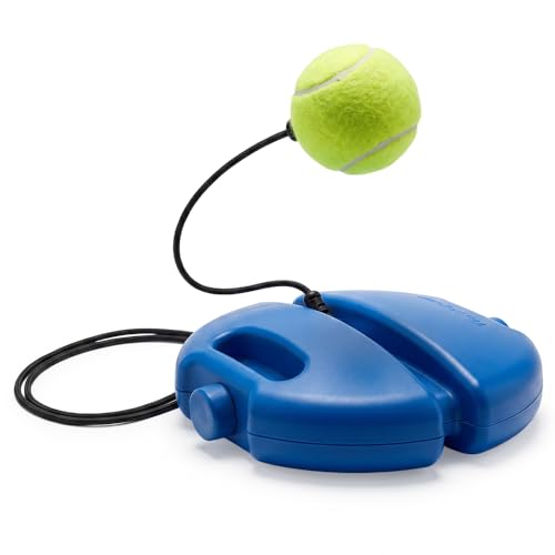 Tennis Ball Training Baseboard, Upgraded Tennis Trainer Equipment Set, Tennis Trainer Ball with String, Tennis Trainer Rebound Ball, Multifunction Tennis Practice Rebounder - color: Blue-1PC