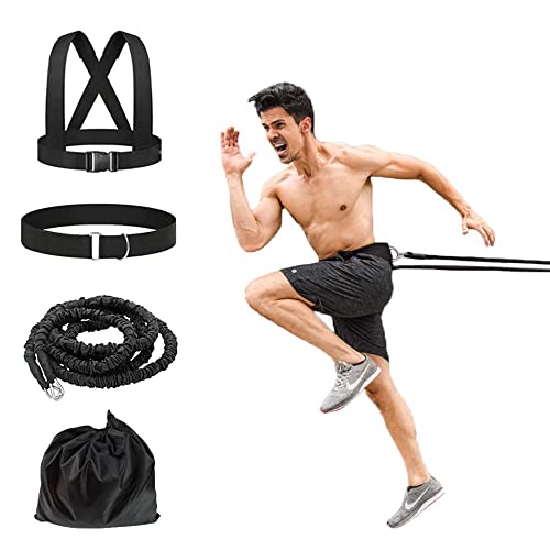 Resistance Explosive Training Rope Force Improve Power, Agility, Strength Track and Field Football Basketball Volleyball Multi-Directional Physical Equipment - color: black rope, size: 13.1FT