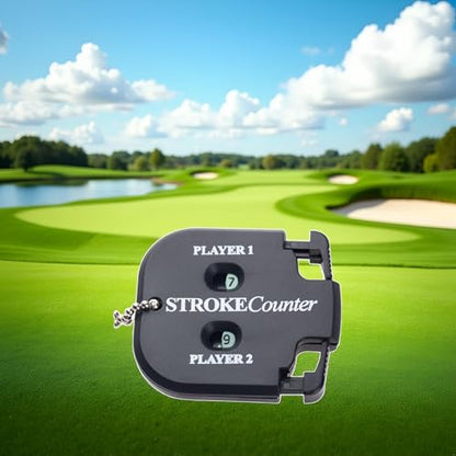 Black Golf Stroke Shot Putt Score Counter Golf Accessories, Two Digits Scoring Keeper with Key Chain Golf Training Aids Sports and Outdoors