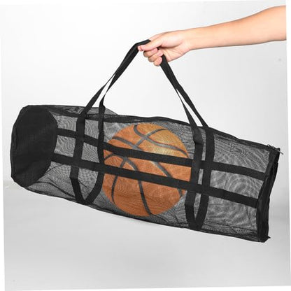 Toyvian Oversized Mesh Sports Bag for Basketball and Soccer Sturdy PVC Athletic Backpack with Adjustable Straps for Gym Yoga and Fitness Gear