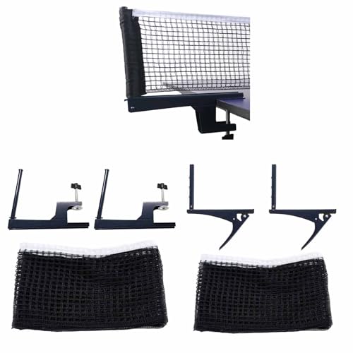 Pingpong Net with Clamp Professional Table Tennis and Post Set Folding PingPong Meshes Clip Adjustable Screw Clamps Post Suitable for Indoor Outdoor - color: clip on