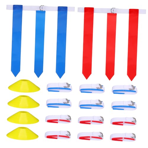 Rugby Training Kit Football Flags Set Belts Cones Drills Accessories Ideal for All Ages
