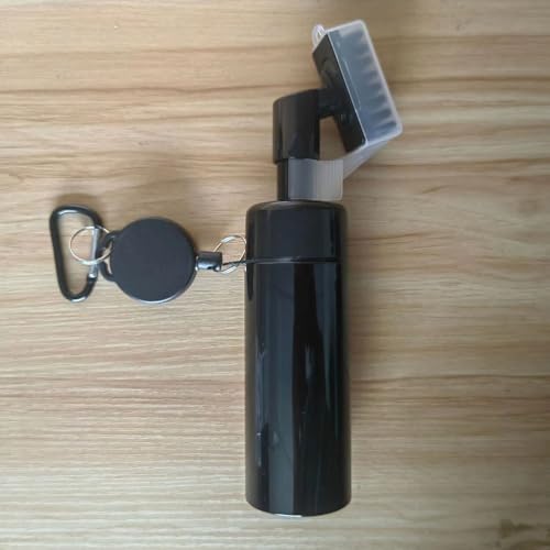 Golf Club Spray Water Cleaner, Golf Club Cleaning Brush Set,Golf Club Cleaner Brush with Retractable Clip and Squeeze Water Bottle Holds 5 Ounces of Water, Golf Gifts for Men Women - color: Black