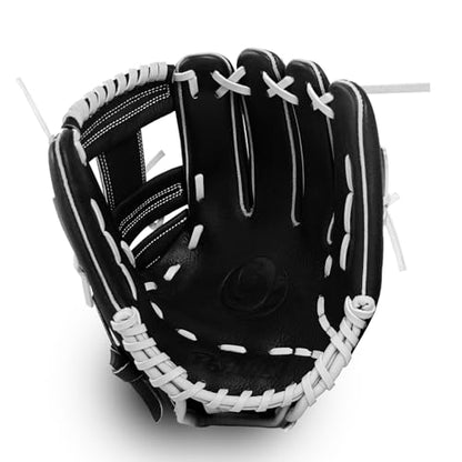 PHINIX Full Grain Leather Baseball Glove Sizes 11Inch -12 Inch - color: Black, size: 12"
