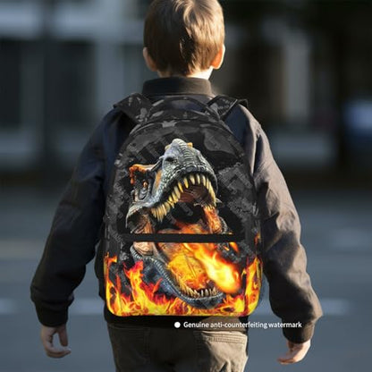 Dinosaur Backpack for Boys School Backpack for Kids Dinosaur Print Boys Backpacks Lightweight Waterproof Adjustable Kids Backpacks Students Bookbag for Children Teens Ages 6-18 - color: Dinosaur
