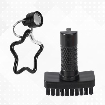 Penitue Mini Golf Club Brush, Portable Golf Brush Tool for Effective Cleaning with Retractable Quick-Release & Magnet Clip for Pants Bags Bristles Brushes and Groove Cleaner in One