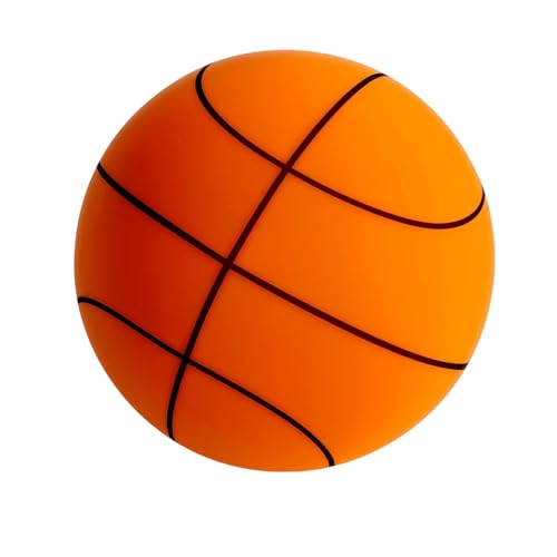 Silent Basketball, 2025 Upgrade Quiet Foam Basketballs for Indoor, Durable Dribbling Ball for Apartments, Noiseless Soft Washable Higher Bounce Basketball for Training - color: Orange, size: Size 7 (9.45 inches)