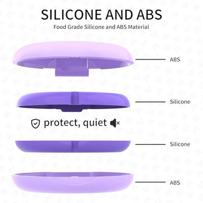 2 Pack Retainer Case, Compatible with Invisalign, Slim Aligner Case with Removal Tool, Aligner Seaters & Brush, Pocket Size Secure Magnetic Closure for Travel - Purple - color: 2 Pack - Purple