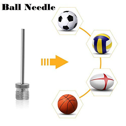 Flammi Bike Tire Valve Adapter Ball Pump Needle Balloon Nozzle Inflation Kit, Inflator Adapter Air Pump Accessories for Standard Pump or Air Compressor
