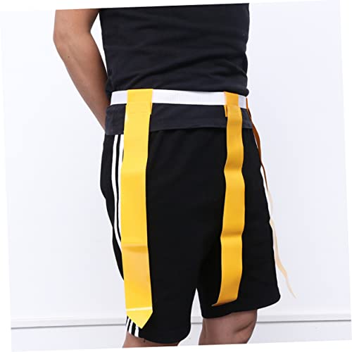 KESYOO 8Pcs American Football Waist Flags with Training Marker Cones Durable Belts with Blue and Yellow Flags for Sports Games and Activities