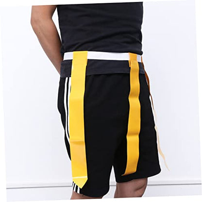 KESYOO 8Pcs American Football Waist Flags with Training Marker Cones Durable Belts with Blue and Yellow Flags for Sports Games and Activities