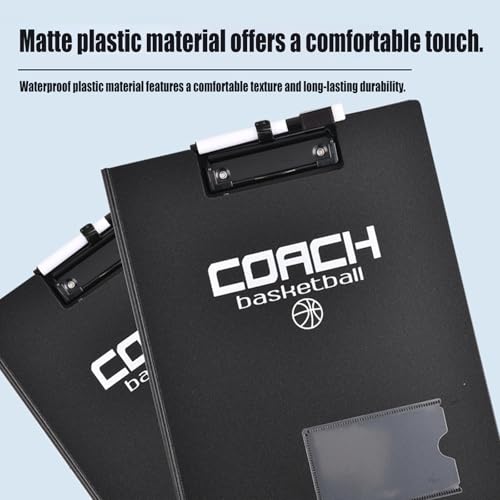 Basketball Clipboard Multi-Court White Board for Coaches, Magnetic Dry Erase Coaching Whiteboard with Upgraded Equipment - Magnets, 2 Marker Pens, Eraser, Training Essentials Coaches Gifts