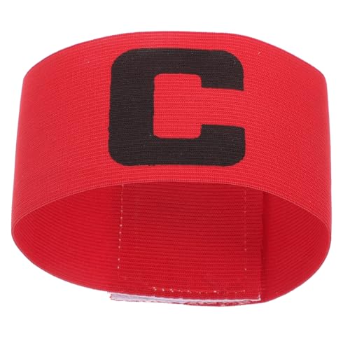 LIOOBO Soccer Captain Armband: 6Pcs Adjustable Football Arm Bands, Elastic Nylon Soccer C Arm Band, Sports Captain Armbands - style: Red