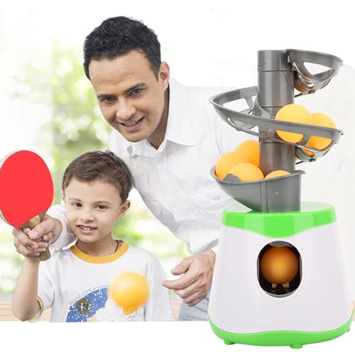 Skee Ball Machine, Table Tennis Robot Automatic Trainer, Portable Lightweight Trainer with 10 Balls, Ideal for Beginners Training