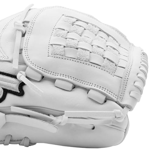 SSK FP5 Fastpitch Softball Glove – Infield - Outfield - Pitcher – 11.5”-11.75”-12”-12.25”-12.5”-12.75”-13”– Right & Left Hand Throw - color: White - Basket Web, size: 11.5" - Right Hand Throw