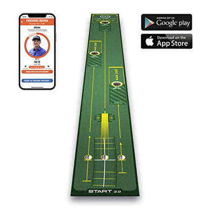 WELLPUTT - Golf Putting Training Mat - 10ft Start 2.0