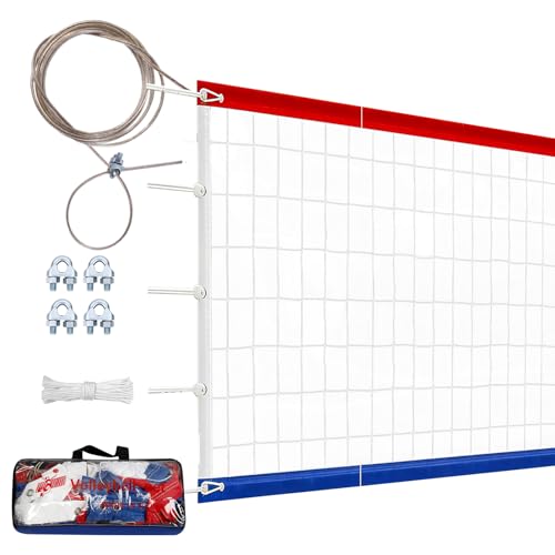 Portable Volleyball Net Set, Upgraded Weather Resistant Volleyball Training Net, Indoor Outdoor Volleyball Net for Backyard, Beach, Pool 31.50x3.28FT