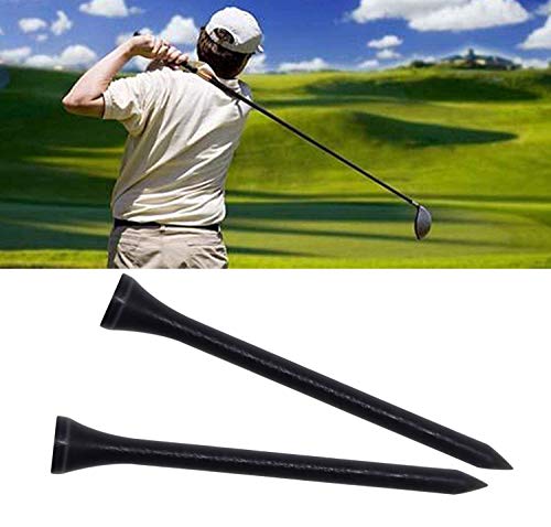 Wooden Golf Tees 3-1/4", 2-3/4", 1-1/2" Available,100 Count (Natural Color, White, Black, Blue, Red, Pink) - color: Black, size: 2 3/4 inch