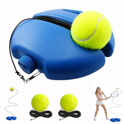 Solo Tennis Trainer Rebound Ball with Weighted Base, Portable Tennis Practice Rebounder, Anti-Tangle Elastic String for Backyard Park Indoor, Solo Training for All Levels