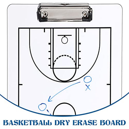 Jerify 3 Pcs Basketball Clipboard for Coaching Double Sided Basketball Senior Night Dry Erase Board for Coaches 13.78 x 8.7 in Coaching Board Sports Whiteboard Marker Clipboard