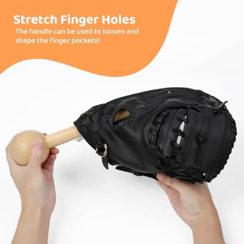 Includes Kit, One-Piece Baseball-Sized Strap, Hammer Softball Solid Wooden Shaper Elastic Mitt Baseball Baseball Wrap With Mallet Construction Break-In, Mallet For Mallet Baseball & And Glove