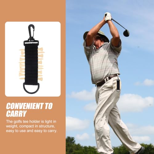 POPETPOP 1 Set of Golf Tee Holder: Hanging Tee Holder for Golf Bag, Portabletee Organizer for Women Men Golfers Bag Pouch Leather Belt Backpack Accessories