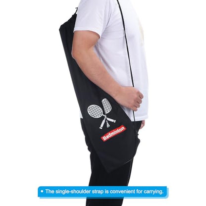 PATIKIL Badminton Racquet Cover Bag Soft Badminton Racket Pouch Velvet Lining with Drawstring Durable Lightweight for Badminton Players
