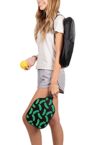 Pickleball Paddle Set of 2 with Pickles - USAPA Approved - Carbon Fiber Rackets, 4 Honeycomb Core Balls, Grip Portable Racquet Cover Case Bag Gift Kit for Men and Women