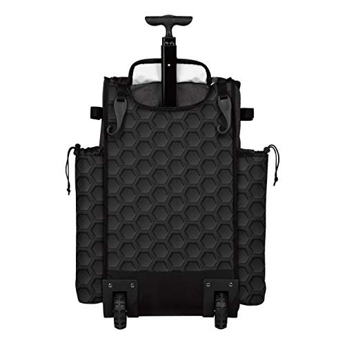 Boombah Rolling Superpack 2.0 3DHC Baseball/Softball Gear Bag - 23-1/2" x 13-1/2" x 9-1/2" - Multiple Colors - Telescopic Handle and Holds 4 Bats - Wheeled Version - color: Black