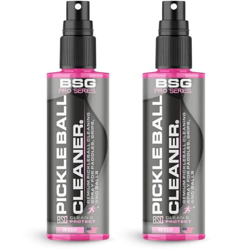 Pickleball Paddle Cleaner, Grip & Paddle Reset Spray, Erase Dirt & Grime, Improve Accuracy, Remove Sweat and Scum | 8 floz - size: 2-Pack (Pink)